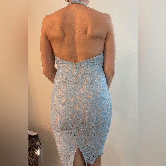 Light blue cocktail dress - Picture 2 of 3